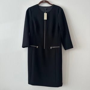 Ann Taylor Black Zipper 3/4 sleeve Size 4